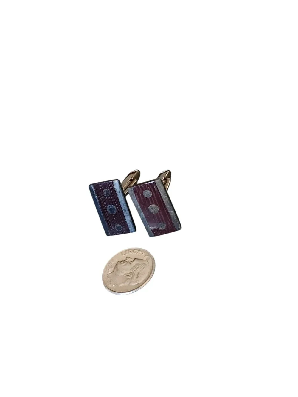 Mid Century Modern Sterling Rosewood Cufflinks Mexico Taxco Signed